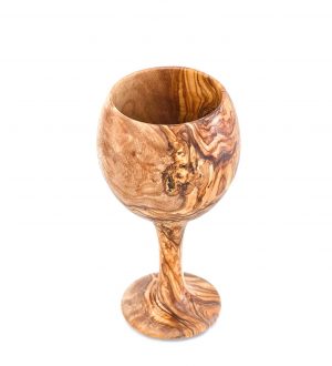Olive Wood Wine Glass