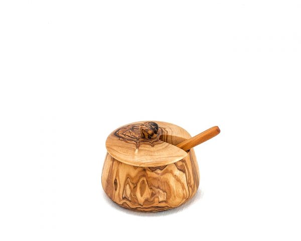 Olive Wood Narrow Sugar Pot