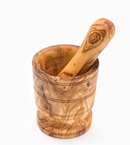 Olive Wood Tall Mortar & Pestle