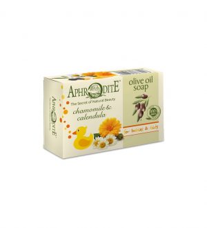 APHRODITE Olive oil soap with Chamomile & Calendula for Babies & Kids