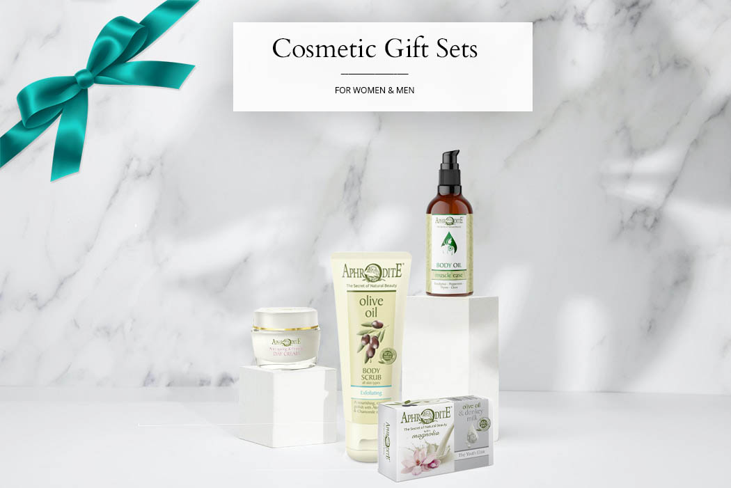Cosmetics Gift Sets from Aphrodite & Herbolive - for women and men