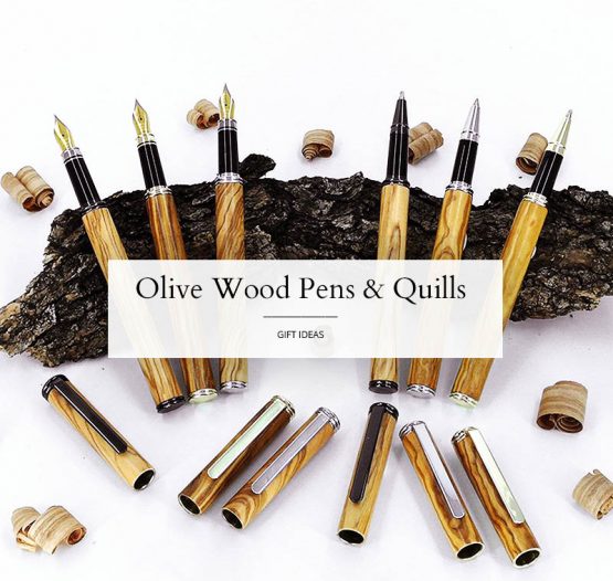 Olive wood pens & quills